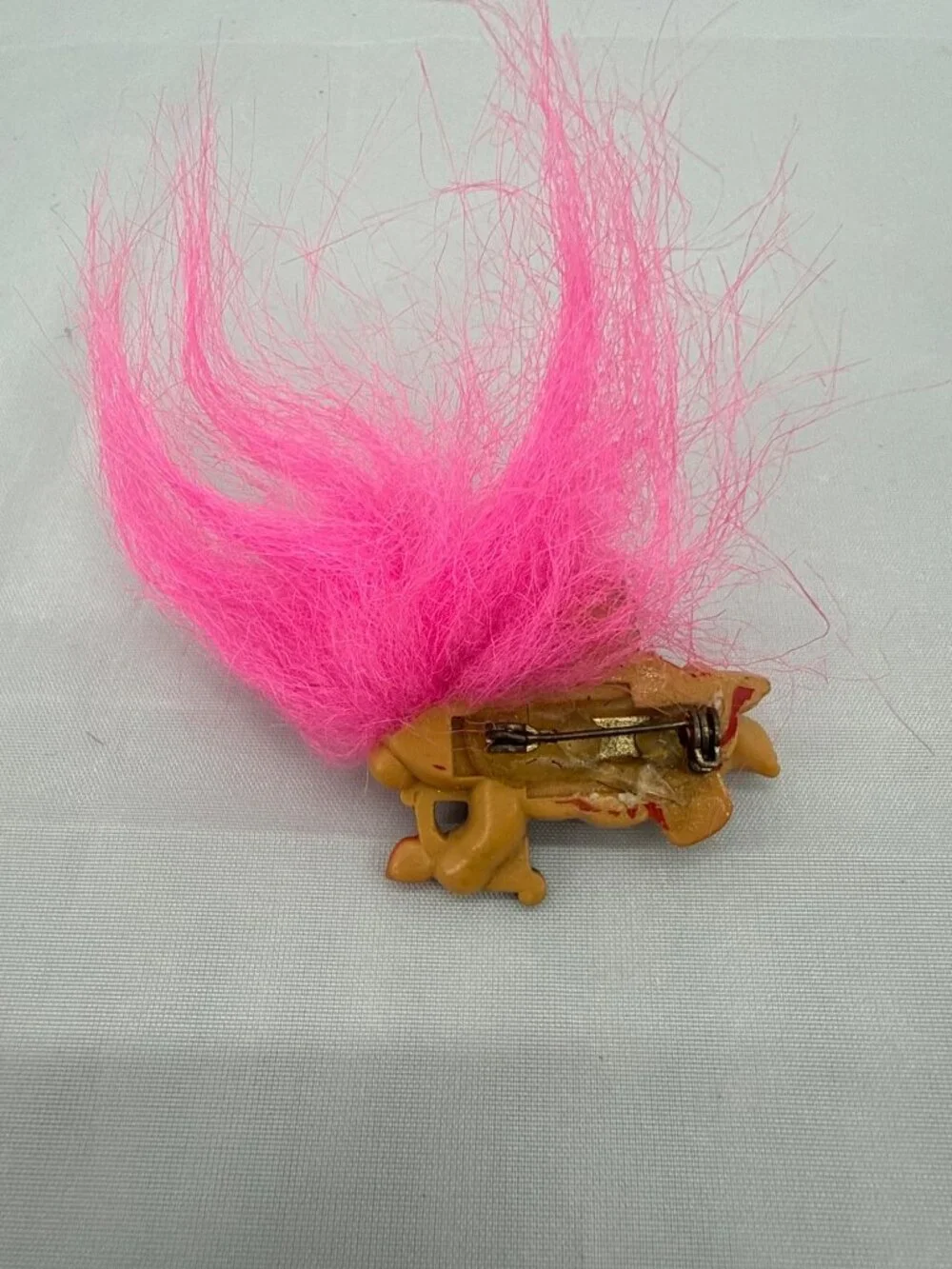 Vintage 90s Russ Troll Doll Clip On Earrings Pin Lot Pink Hair Cupid Kitsch Kidc